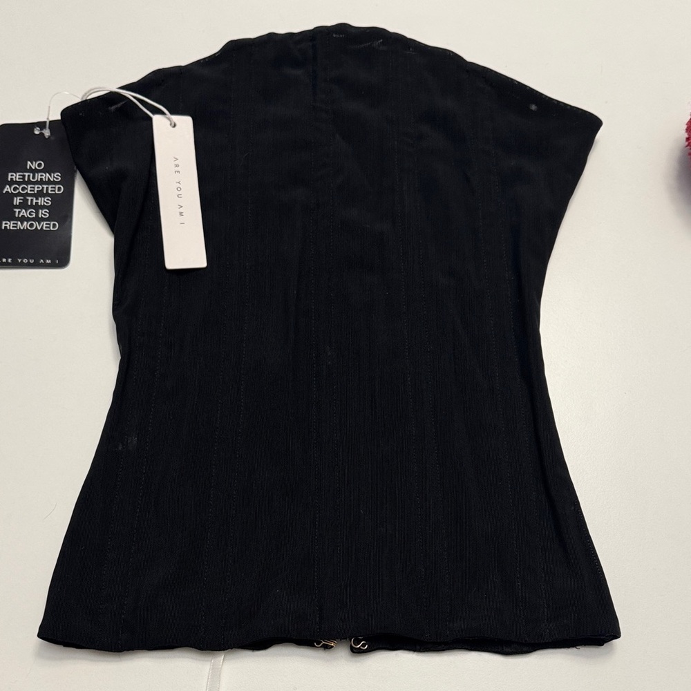 ARE YOU AM I Elegant Black Bustier